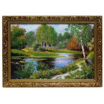219129 г Картина из камня 34,5*24,5см 590г