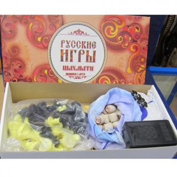 02-Набор Русские игры (шахматы,шашки,лото)