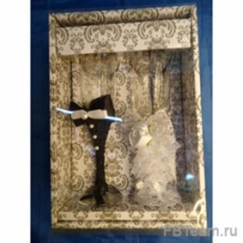 + MML 14803 бокалы свадебные 27,5*18,5*9см