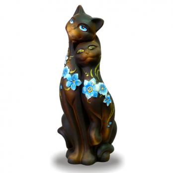 290-Фигурка Свидание цветы, корич.,45см