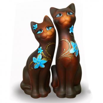 297-Фигурка интерьерн.Кот коричневый, 26см