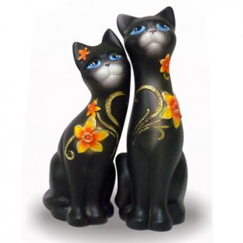 298-Фигурка интерьерн.Кошка черная, 23см