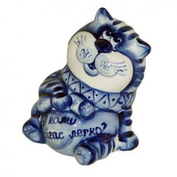 1047 Кот гжель 11см
