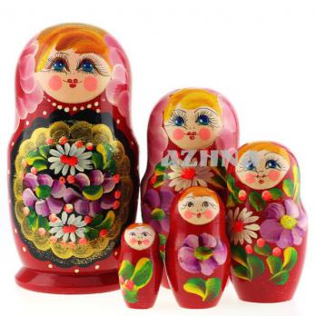 MS0504aLyPM-08 Матрешка 5мест золото медальонкр