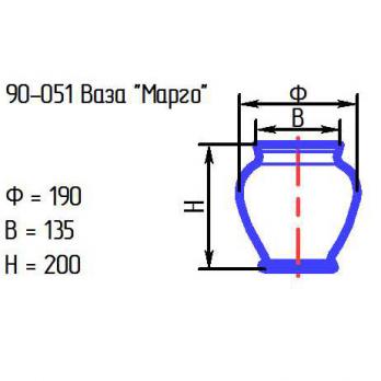 4840160002 Ваза 90-051 Марго роз698