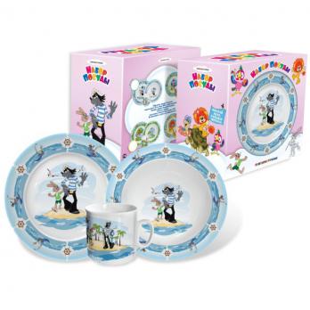 КРС-355 Набор посуды детский Ну,погоди!+3DVD