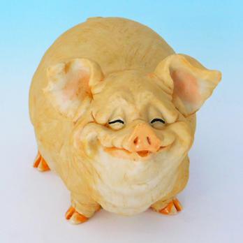 PG-7979 Фигурка Свинья 8*14*10см полистоун