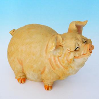 PG-7979 Фигурка Свинья 8*14*10см полистоун