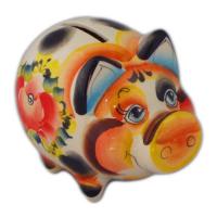 Свинка-копилка цветная, 13 см, арт 4055