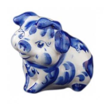 Свинья гжель 11 см, арт.2506