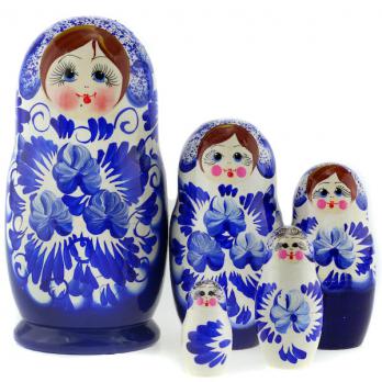 MS0503migy-03 Матрешка 5 мест бел. 15 см