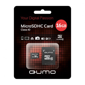 QUMO Micro SDHC 16 Gb Class 10 + adapt (1000)