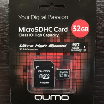 QUMO Micro SDHC 32 Gb Class 10 + adapt  UHS-1 3.0