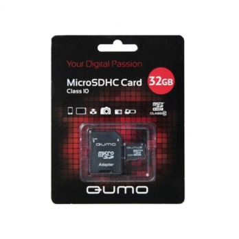 QUMO Micro SDHC 32 Gb Class 10 + adapt (1000)