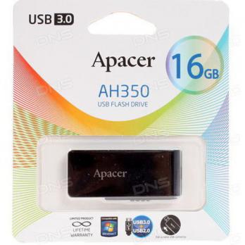 Флэш-диск Apacer 16 Gb AH350  Black USB 3.0 (200)
