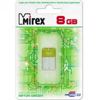 Флэш-диск Mirex 08Gb ARTON Green (10/50/5000)
