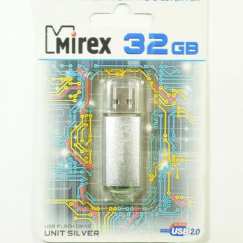 Флэш-диск Mirex 32Gb UNIT Silver (10/50/5000)
