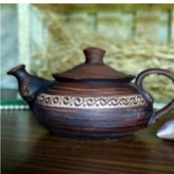 чайник гончарный ангоб  0,8л триполье