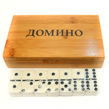 К8084 Домино в бамбуковой шкатулке 20*12*4 см