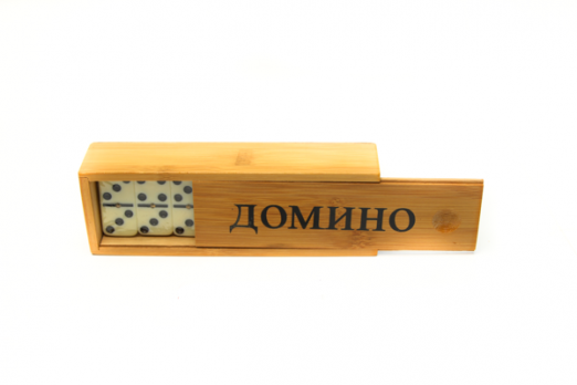 К8085 Домино в бамбуковой шкатулке 6*18*4 см