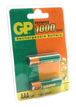 Аккумулятор GP R03/100AAAHC NiMH1000 mAh BC-2PET-G