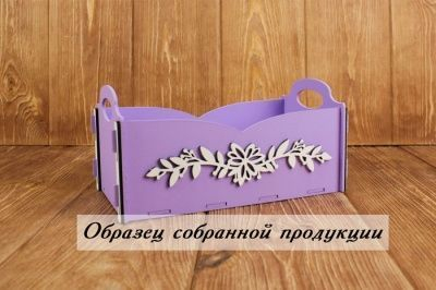 ПУ326-02-0903 Подарочная упаковка-ящик с ручкой, малый №2 (24,5*13*11,5) МДФ 3мм