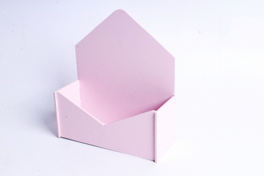 ПУ302-02-3939Подарочная упаковка-конверт малый (18*6,6*20,5) МДФ 3мм, окрашен., Розовый пастель
