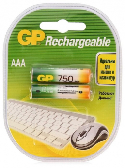 Аккумулятор GP R03 /75AAAHC NiMH 750 mAh BP-2	