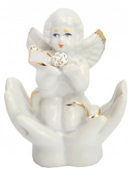 К30219 Фигурка декоративная Ангелок (фарфор) 9*7,5 см (2)