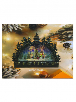 К30529 Композиция новогодняя Вертеп с подсветкой 32,5*7*22,5 см (USB+музыка) (6)