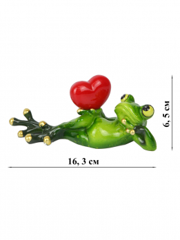 КYX6050DН Фигурка декоративная лягушка 16,3*5*6,5 см (32)