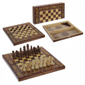 Набор Византия шахматы-нарды-шашки 3в1 40*40см