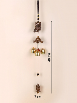 К30971 Подвесные колокольчики фен-шуй с символами а ассортименте (металл)