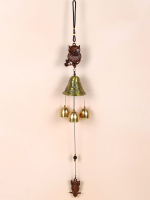 К30970 Подвесные колокольчики фен-шуй с совой (металл)