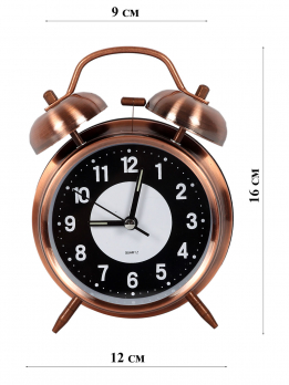 К31005 Часы-будильник с подсветкой 10 см(светится в темноте)