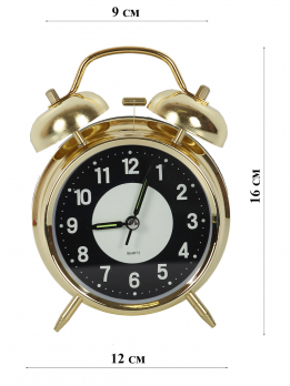 К31004 Часы-будильник с подсветкой 10 см(светится в темноте)