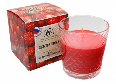 3113020 Свеча в стакане Земляника 30ч.