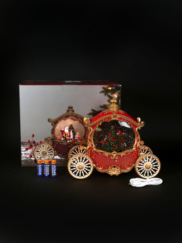 К31205 Фонарь новогодний USB+музыка 21*26*11,5 см (4)