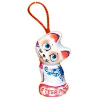 Кот-колокольчик из керамики, 6.5 см, арт. 1107	