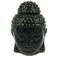 M673-11 Аромалампа Будда 11см черная, керамика