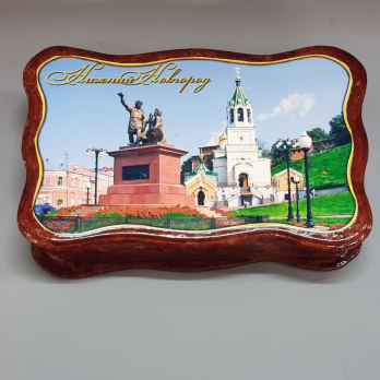5463/3 Шкатулка лаков.Волна18*11 с видами города