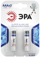 Батарейки ЭРА LR03-2BL SUPER Alkaline 