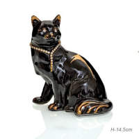 653920 Статуэтка Кошка черная 14,5 см / B3014-4A /уп 24/ (10511010/211123/5016345, Китай)								