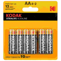 Батарейки Kodak LR6-4+2BL XTRALIFE Alkaline (72/288)
