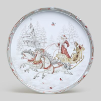 898-239 ПОДНОС СЕРВИРОВОЧНЫЙ AGNESS "CHRISTMAS COLLECTION " 33*2,1 СМ											