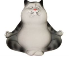 Копилка Кот Йог серый