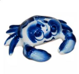 Сувенир крабик гжель 6.5 см, 4190